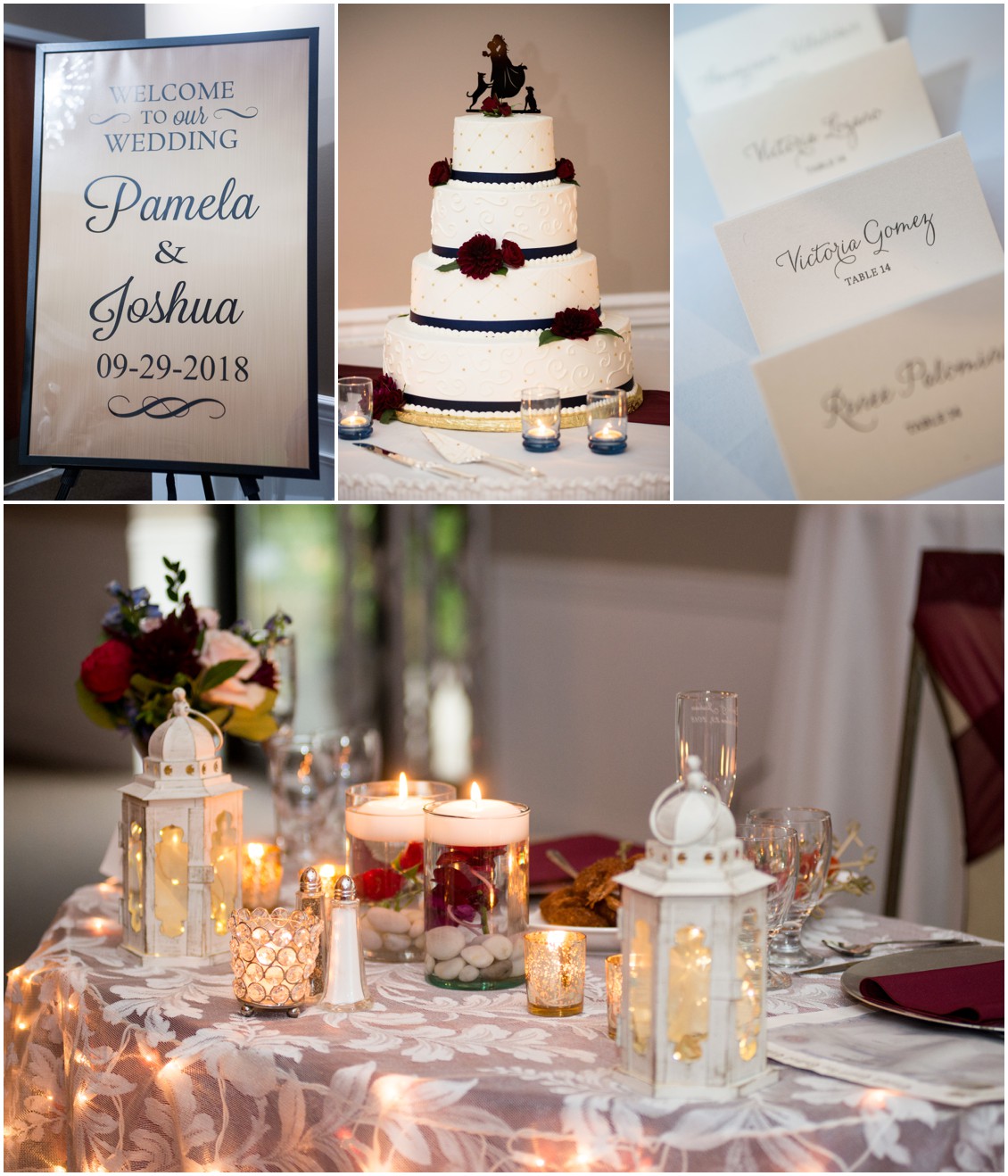 Eastern Shore reception details cake and tablescapes Melissa Grimes-Guy Photography