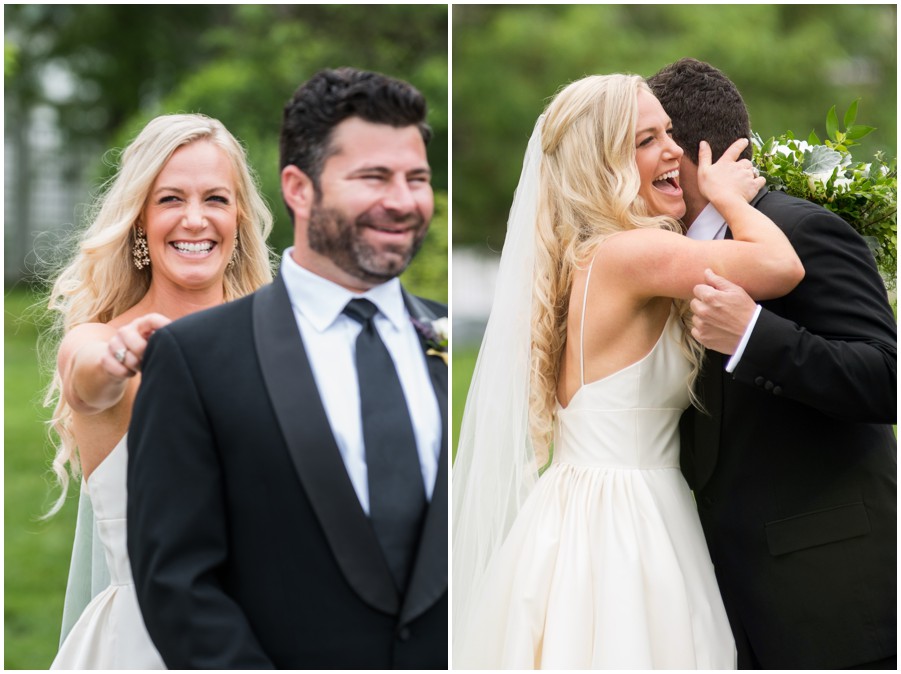 Eastern Shore Wedding- Bride and Groom First Look at the Inn at Perry Cabin by Melissa Grimes-Guy Photography